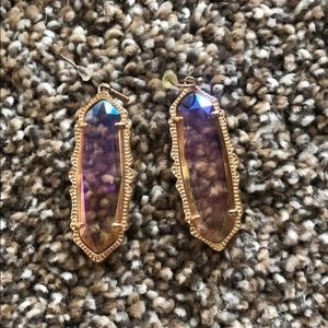 Kendra Scott peach iridescent Fran earrings